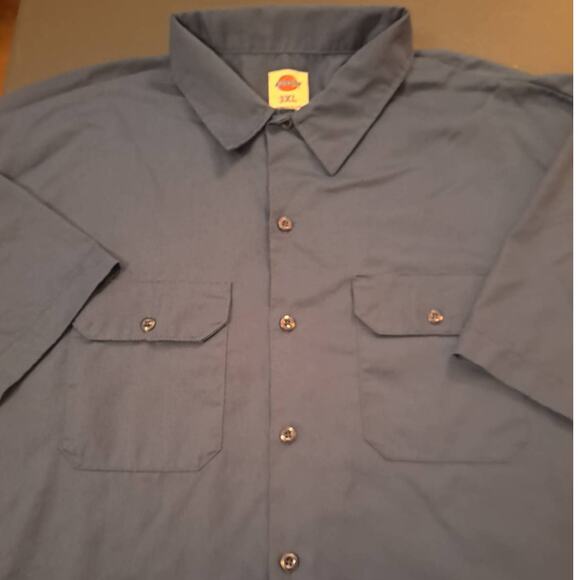 3XL Dickies Men's Navy Blue Short Sleeve Work Shirt - Picture 7 of 8